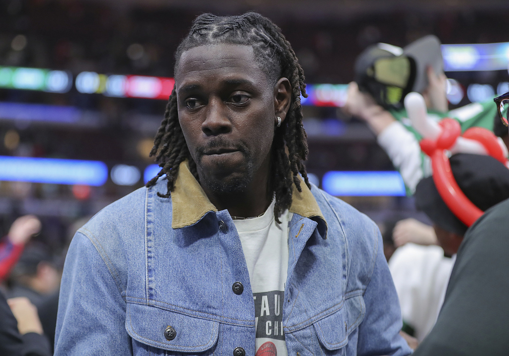 Jrue Holiday of the Boston Celtics looks on during the game agaisnt the Chicago Bulls at the United Center in Chicago, Illinois, March 23, 2024. /CFP