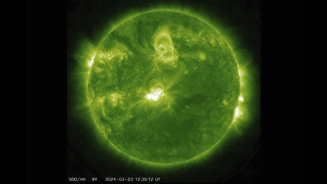 The sun seen from the Solar Dynamics Observatory satellite, March 23, 2024. /NASA