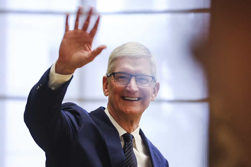 Apple CEO Tim Cook is seen at the China Development Forum, Beijing, China, March 24, 2024. /CFP