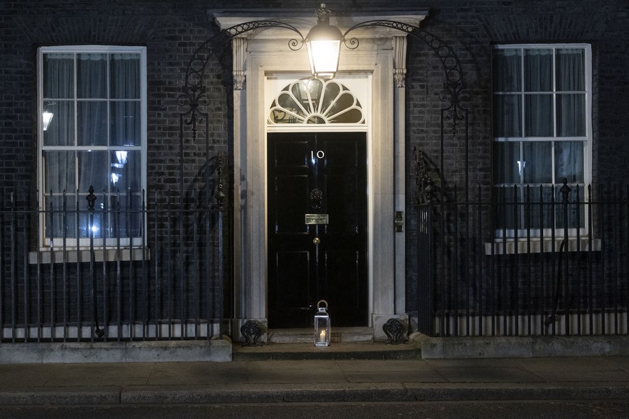 The doorstep of No.10 Downing Street in London, Britain. /Xinhua