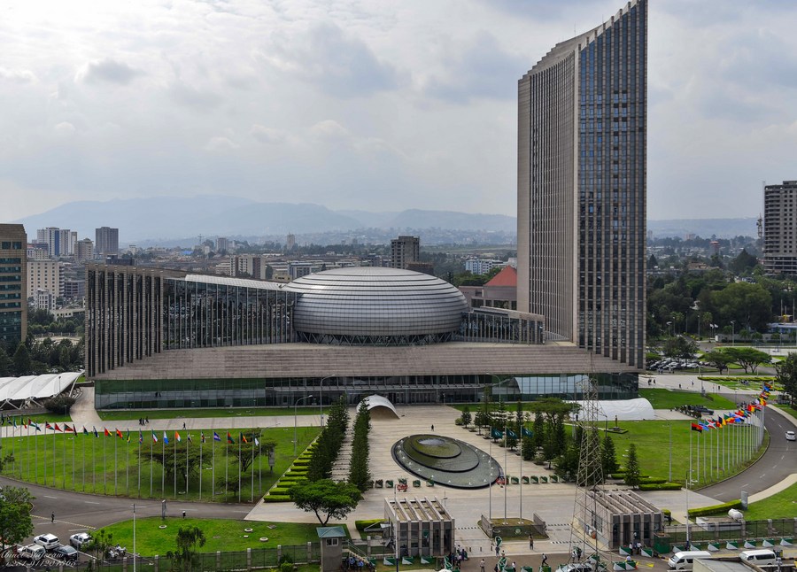 A view of the headquarters of the African Union (AU) in Addis Ababa, Ethiopia, February 14, 2024. /Xinhua