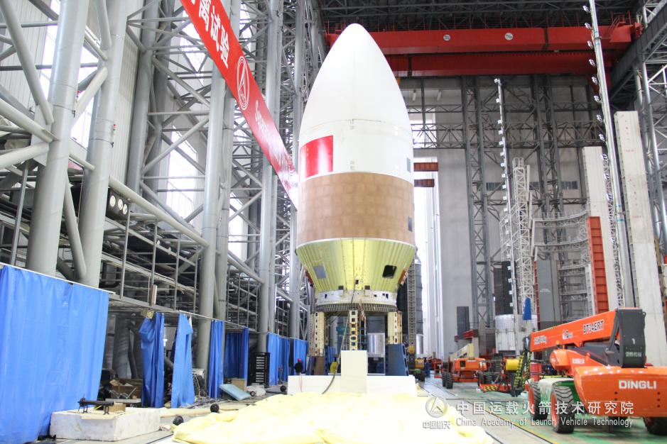 China's modified Long March-8 rocket takes fairing separation test. /China Academy of Launch Vehicle Technology