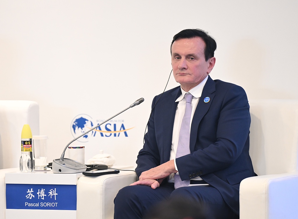 CEO of AstraZeneca Pascal Soriot speaks at a climate-focused panel discussion during the Boao Forum for Asia Annual Conference 2024 in Boao, south China's Hainan Province, March 27, 2024. /CFP