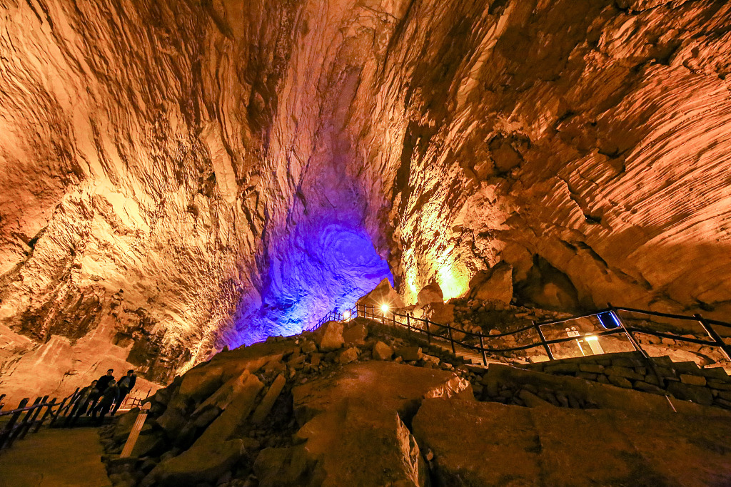 A file photo shows a view of Tenglongdong Cave in Enshi, Hubei Province. /CFP
