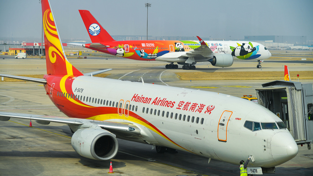 Airplanes parked at the Beijing Capital International Airport, March 25, 2024. /CFP