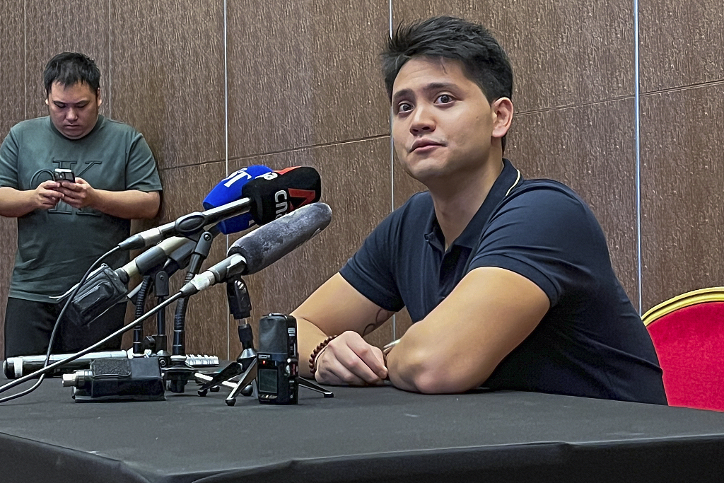 Joseph Schooling of Singapore announces his retirement from swimming at a press conference in Singapore, April 2, 2024. /CFP