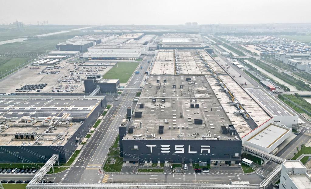 A view of the Tesla Gigafactory in Lingang New Area of the China (Shanghai) Pilot Free Trade Zone in east China's Shanghai, September 26, 2023. /Xinhua