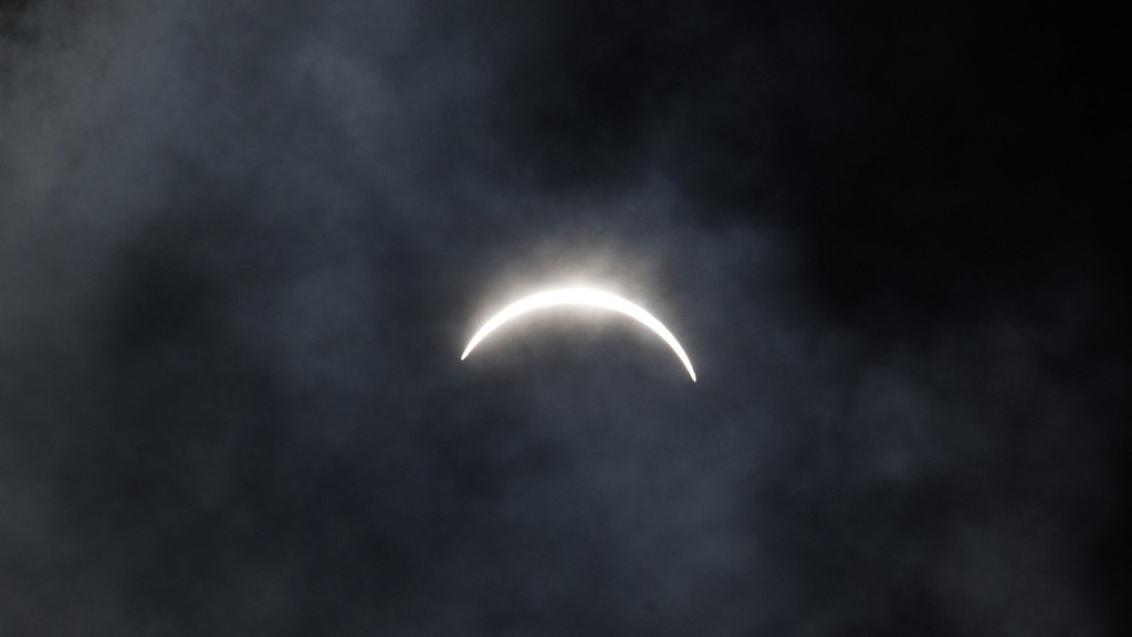 The moon covers the sun during a solar eclipse across North America, Fort Worth, Texas, the U.S., April 8, 2024. /CFP
