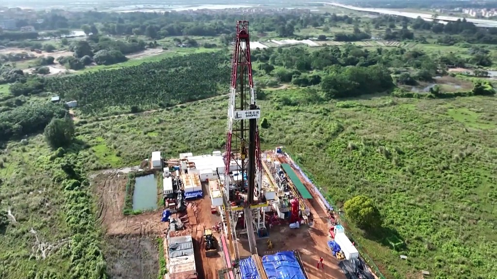 A view of the drilling site of China's ultra-deep geothermal exploration well, Fushenre-1, Haikou, south China's Hainan Province. /CFP