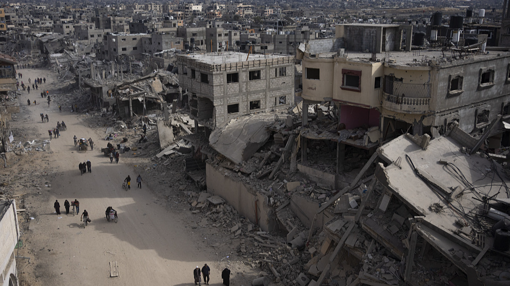A view of the devastated Khan Younis, southern Gaza Strip, April 8, 2024. /CFP