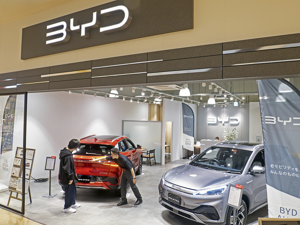 The first retail store of Chinese BYD Company Limited in Kyushu, southwest Japan, August 21, 2023. /CFP