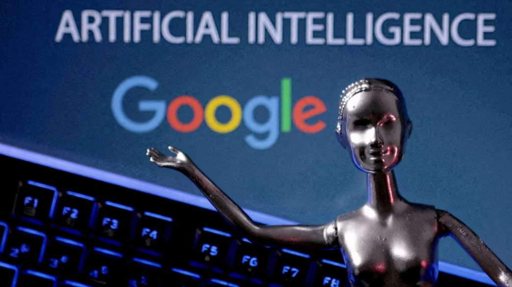 Google logo and AI Artificial Intelligence words are seen in this illustration, May 4, 2023. /Reuters