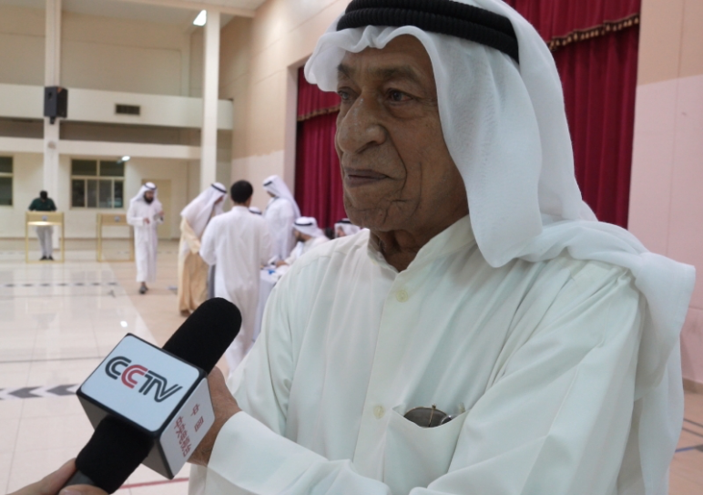 Mousall al-Bakr, a local Kuwaiti voter, in an interview with CMG during the election in Kuwait, April 4, 2024. /CMG