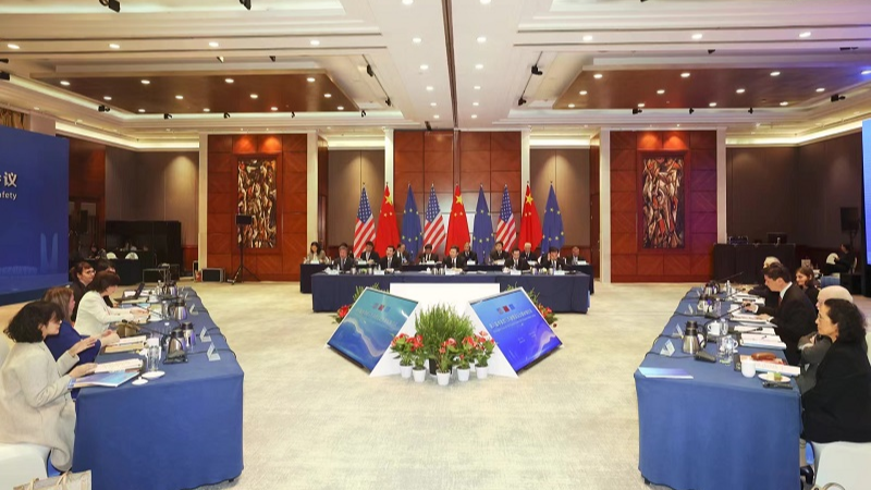 The Eighth China-U.S.-EU Trilateral Summit on Consumer Product Safety is held in Hangzhou, east China's Zhejiang Province, April 10, 2024. /General Administration of Customs