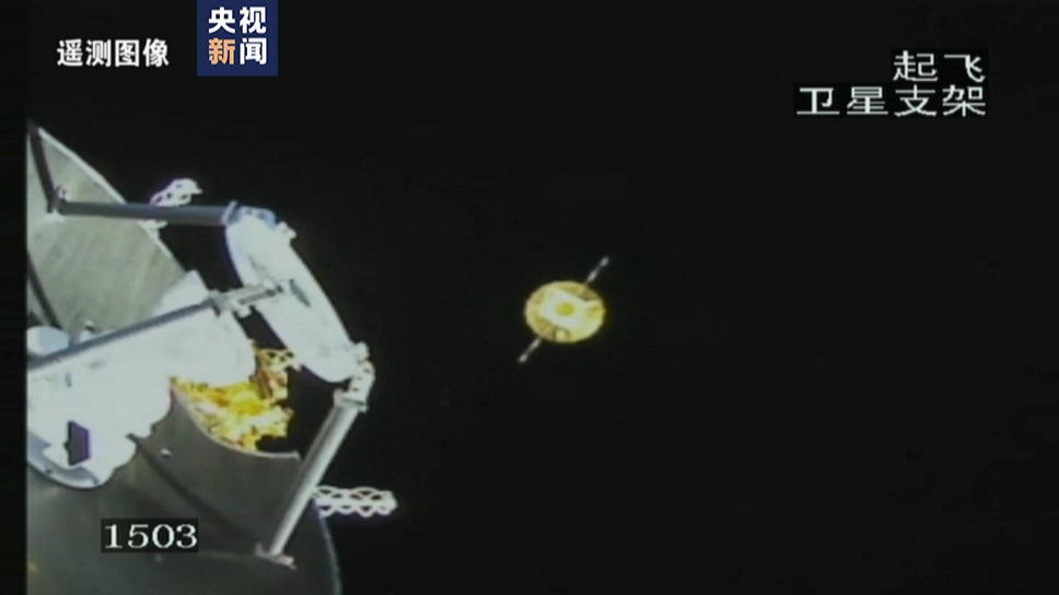 Queqiao-2 relay satellites separates from its carrier rocket Long March-8. /CMG
