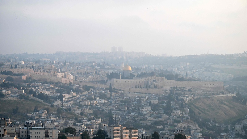 A panoramic view of Jerusalem's Old City is pictured at dawn of April 14, 2024, after Iran launched a drone and missile attack on Israel. /CFP