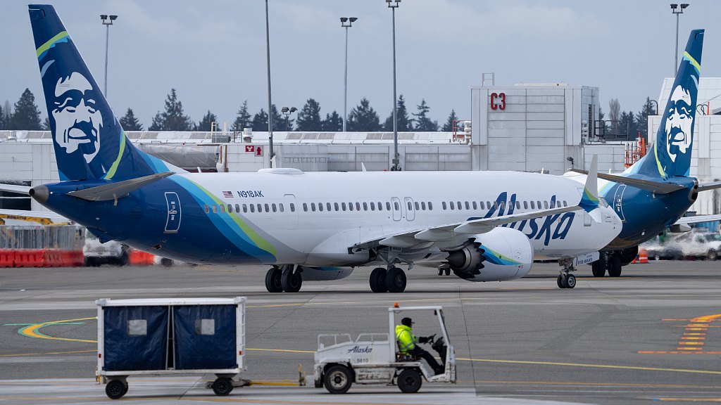 An Alaska Airlines Boeing 737 MAX 9 taxis at Seattle-Tacoma International Airport in Seattle, Washington, March 25, 2024. /CFP