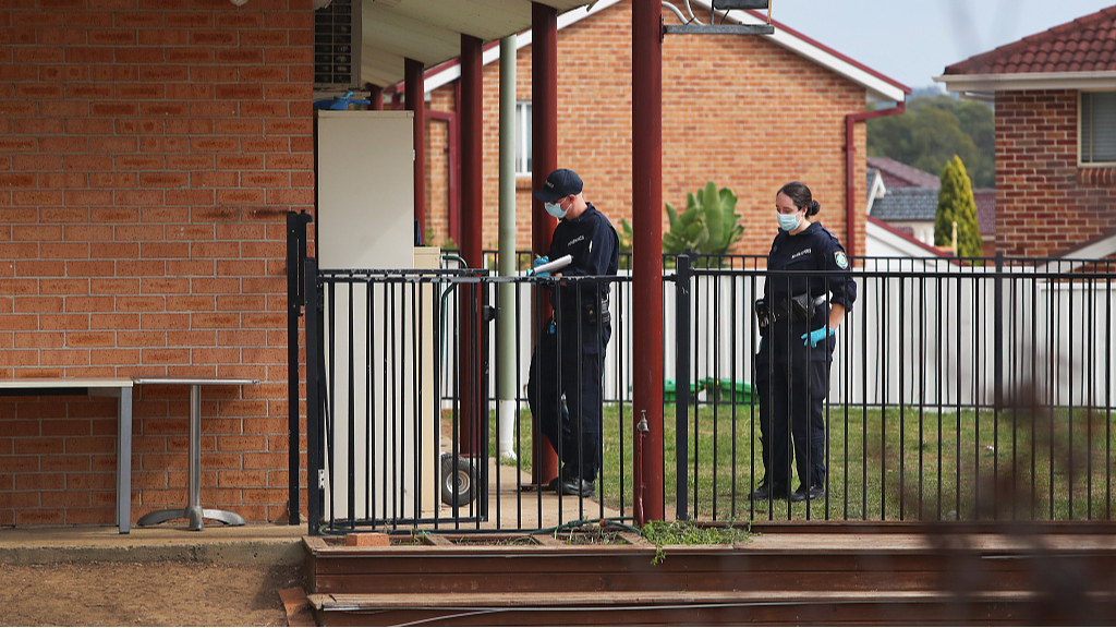 New South Wales forensic police are seen at Christ The Good Shepherd Church in the suburb of Wakeley on April 16, 2024 in Sydney, Australia. /CFP
