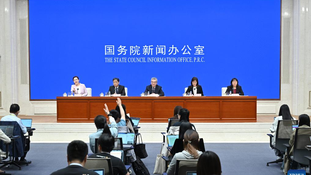 A press conference on China's financial performance and foreign exchange receipts and payments data in the first quarter of 2024 is held by the State Council Information Office in Beijing, China, on April 18, 2024./CFP