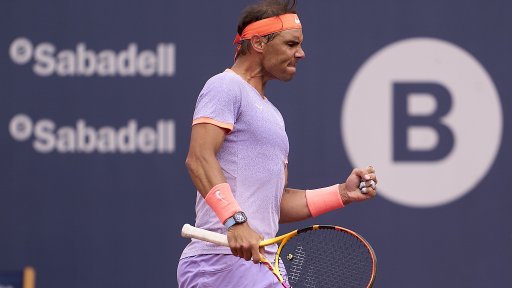 Rafael Nadal during the second round of the Barcelona Open at Real Club De Tenis Barcelona in Barcelona, Spain, April 17, 2024. /CFP