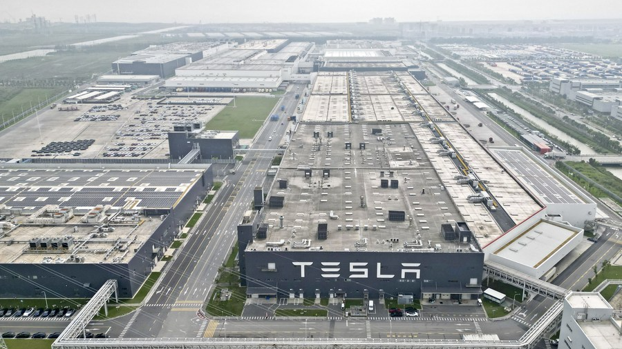 A view of the Tesla Gigafactory in Lingang new area of the China (Shanghai) Pilot Free Trade Zone in Shanghai, east China, September 26, 2023. /Xinhua