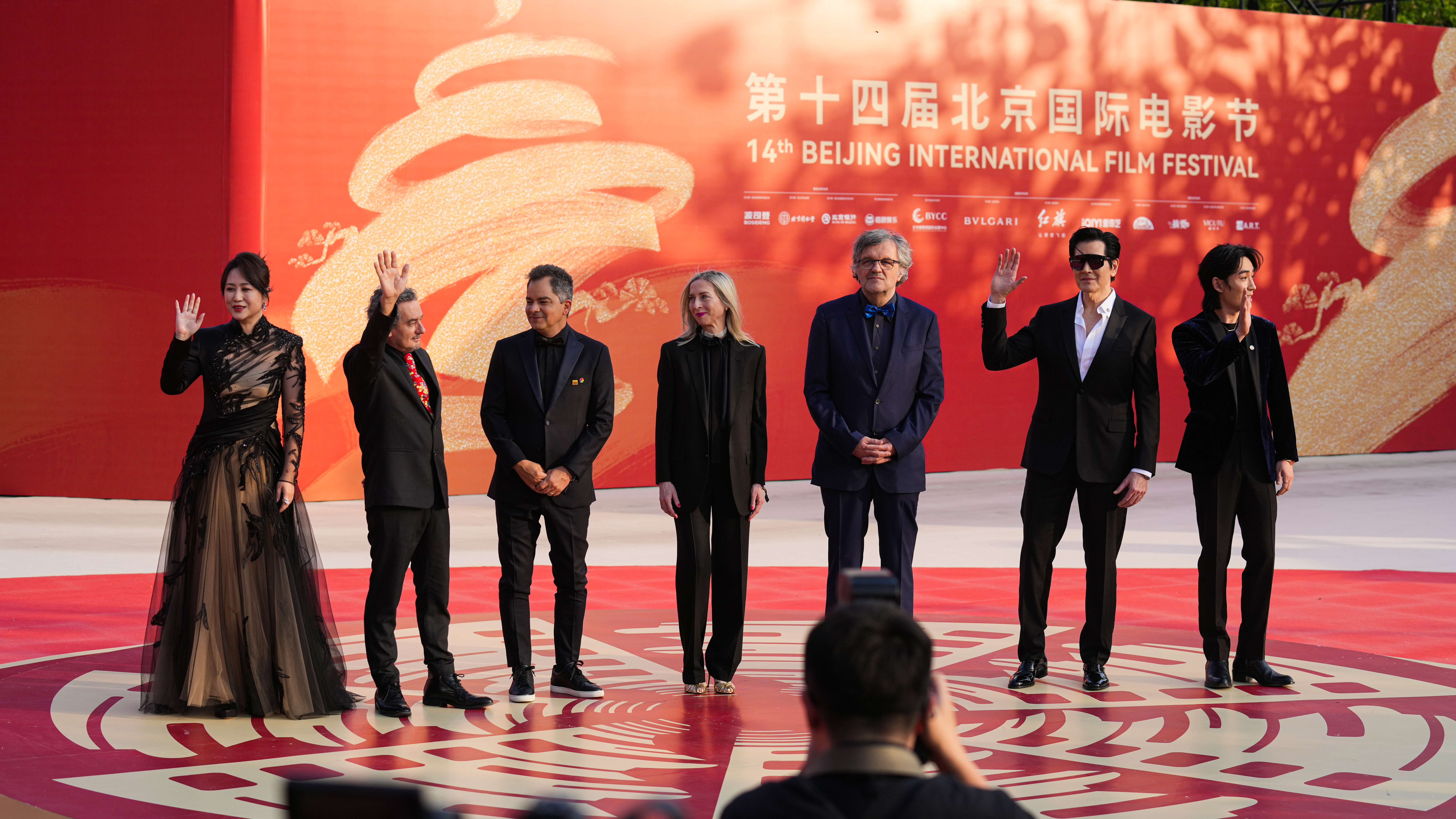 Jury members of Tiantan Award on the red carpet at the opening ceremony of the 14th Beijing International Film Festival in Beijing, April 18, 2024. Chen Bo/CGTN