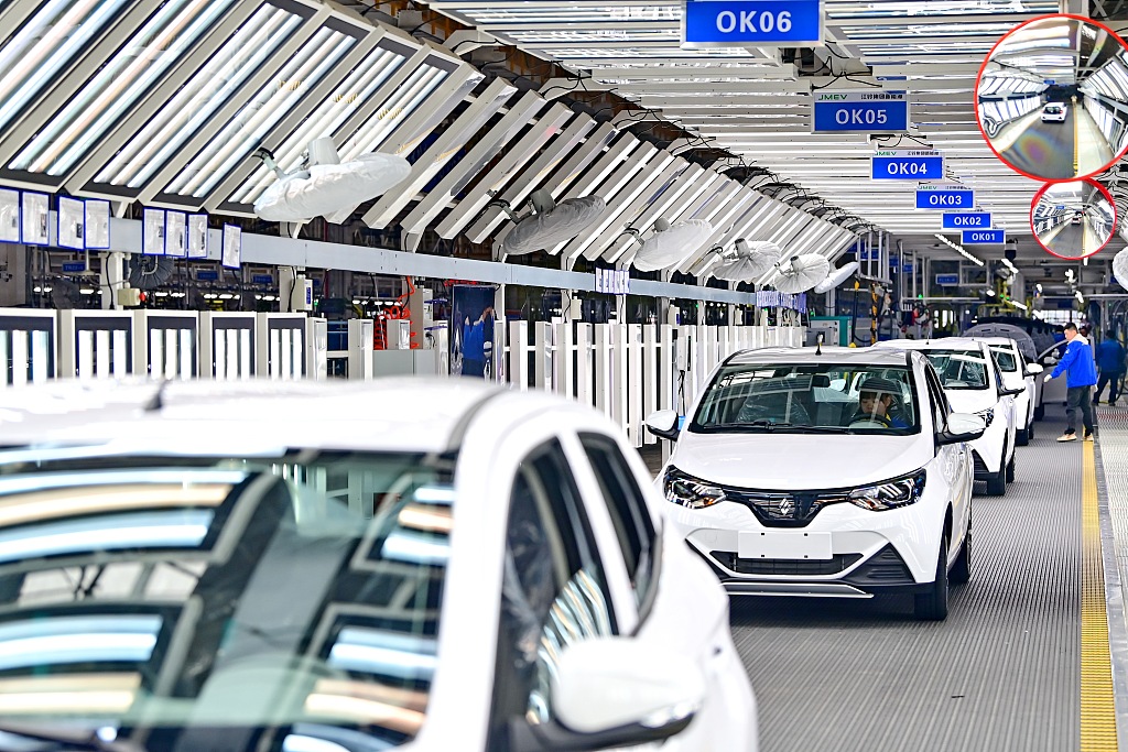 A production base of a new energy vehicle company in Nanchang City, east China's Jiangxi Province, April 15, 2024. /CFP