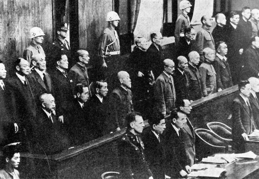 File photo shows a scene of the Tokyo Trials in Japan. After WWII, the Allied Forces tried Japanese war criminals in Tokyo, May 3, 1946. /Xinhua