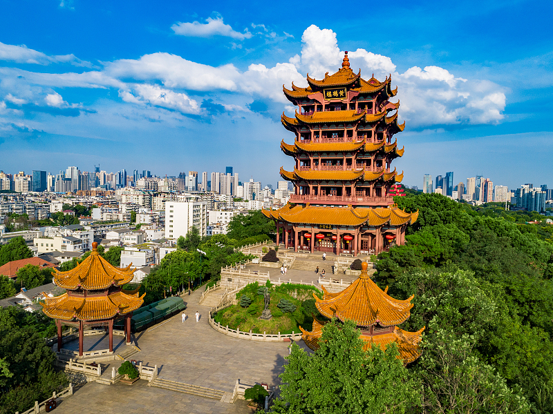 The Yellow Crane Tower is an iconic landmark of Wuhan City, Hubei Province. /CFP 