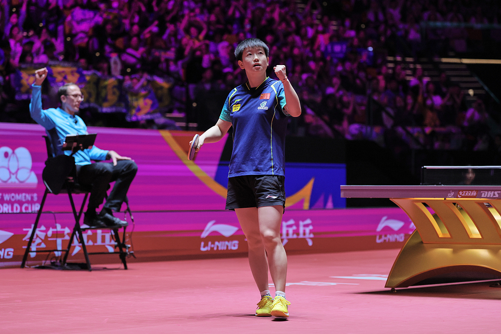 China's Sun Yingsha during the women's singles final at the ITTF World Cup in Macao Special Administrative Region, China, April 21, 2024. /CFP