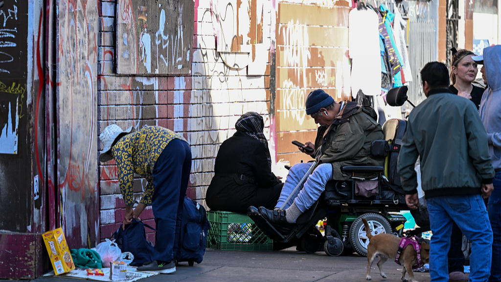 Homeless people on the streets of San Francisco, California, U.S., February 26, 2024. /CFP
