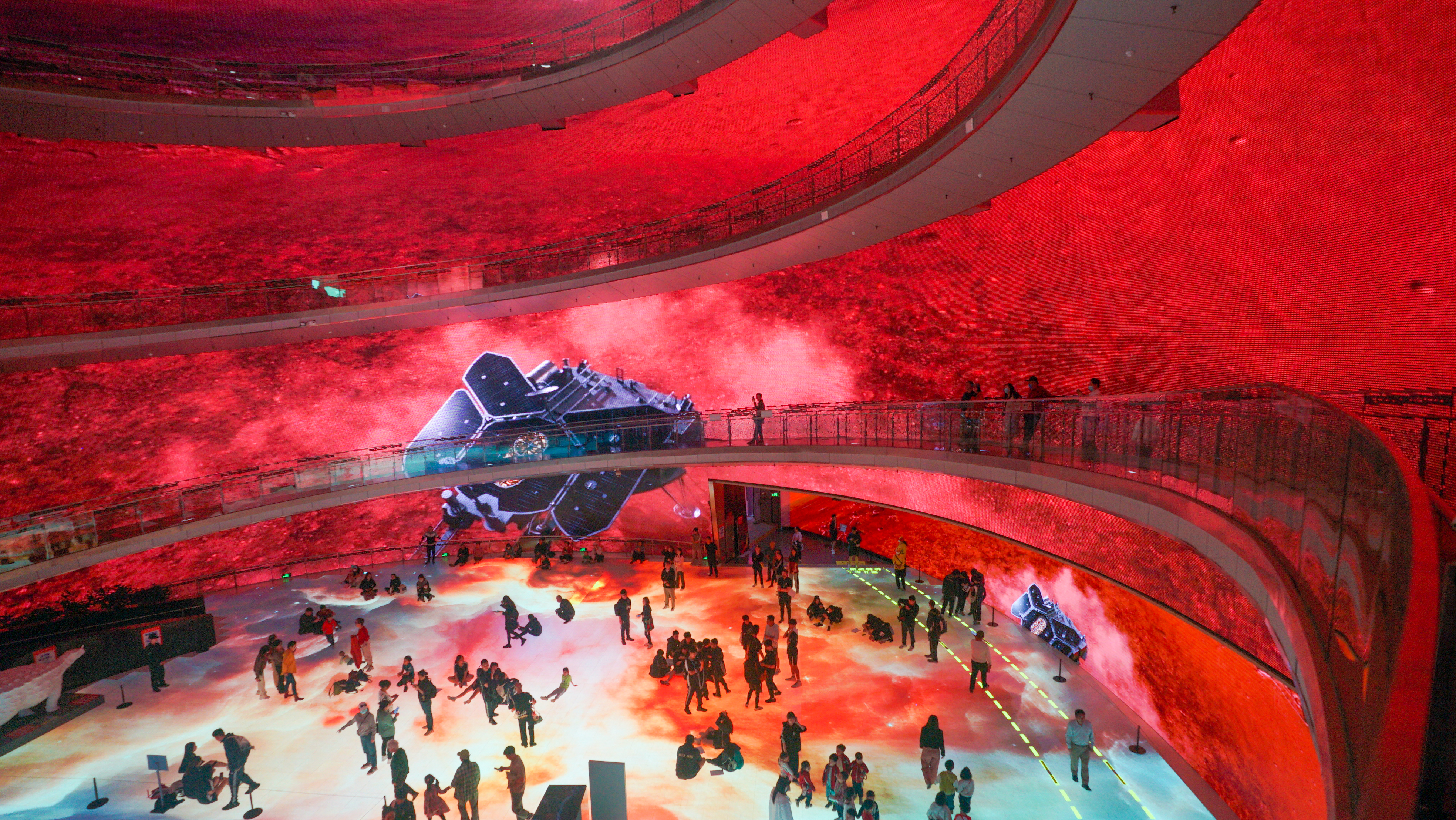 Visitors explore the interactive digital art at the China National Film Museum, April 16, 2024. Chen Bo/CGTN