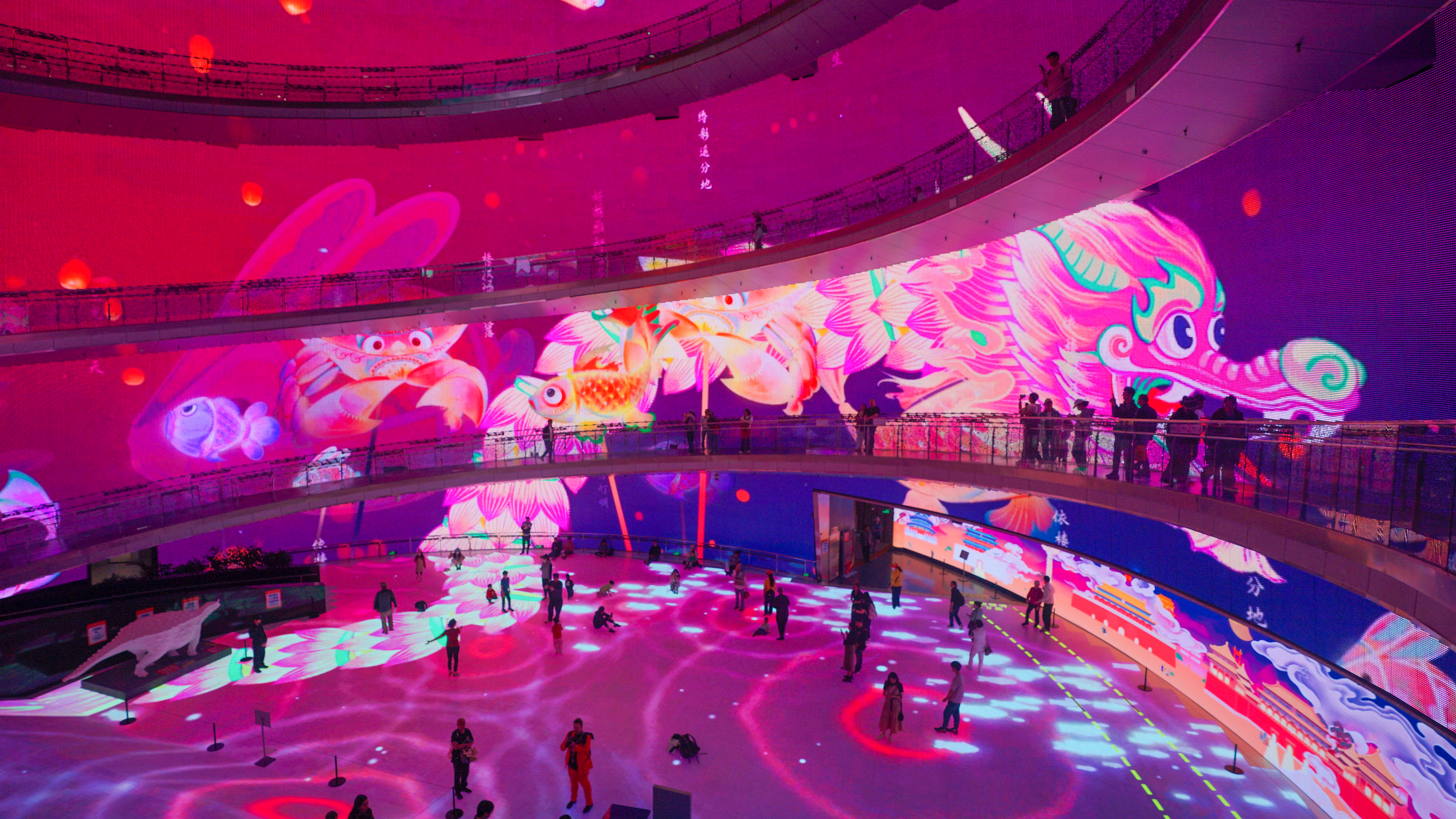 Visitors explore the interactive digital art at the China National Film Museum, April 16, 2024. Chen Bo/CGTN