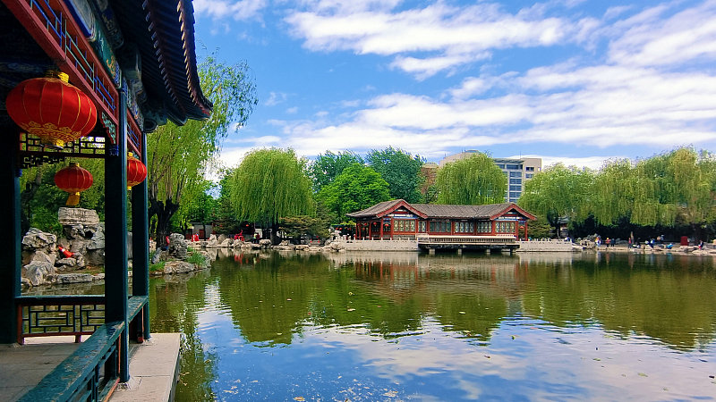 A picturesque view of Daguanyuan after the rain in Beijing on April 23, 2024. /CFP