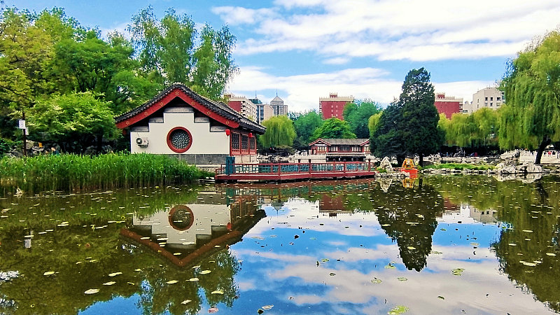 A picturesque view of Daguanyuan after the rain in Beijing on April 23, 2024. /CFP