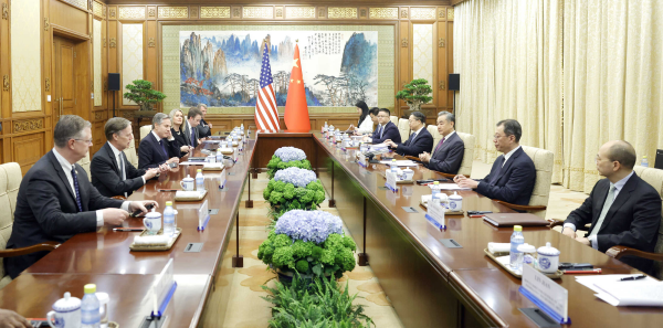 Chinese Foreign Minister Wang Yi, also a member of the Political Bureau of the Communist Party of China Central Committee, holds talks with U.S. Secretary of State Antony Blinken in Beijing, China, April 26, 2024. /Chinese Foreign Ministry