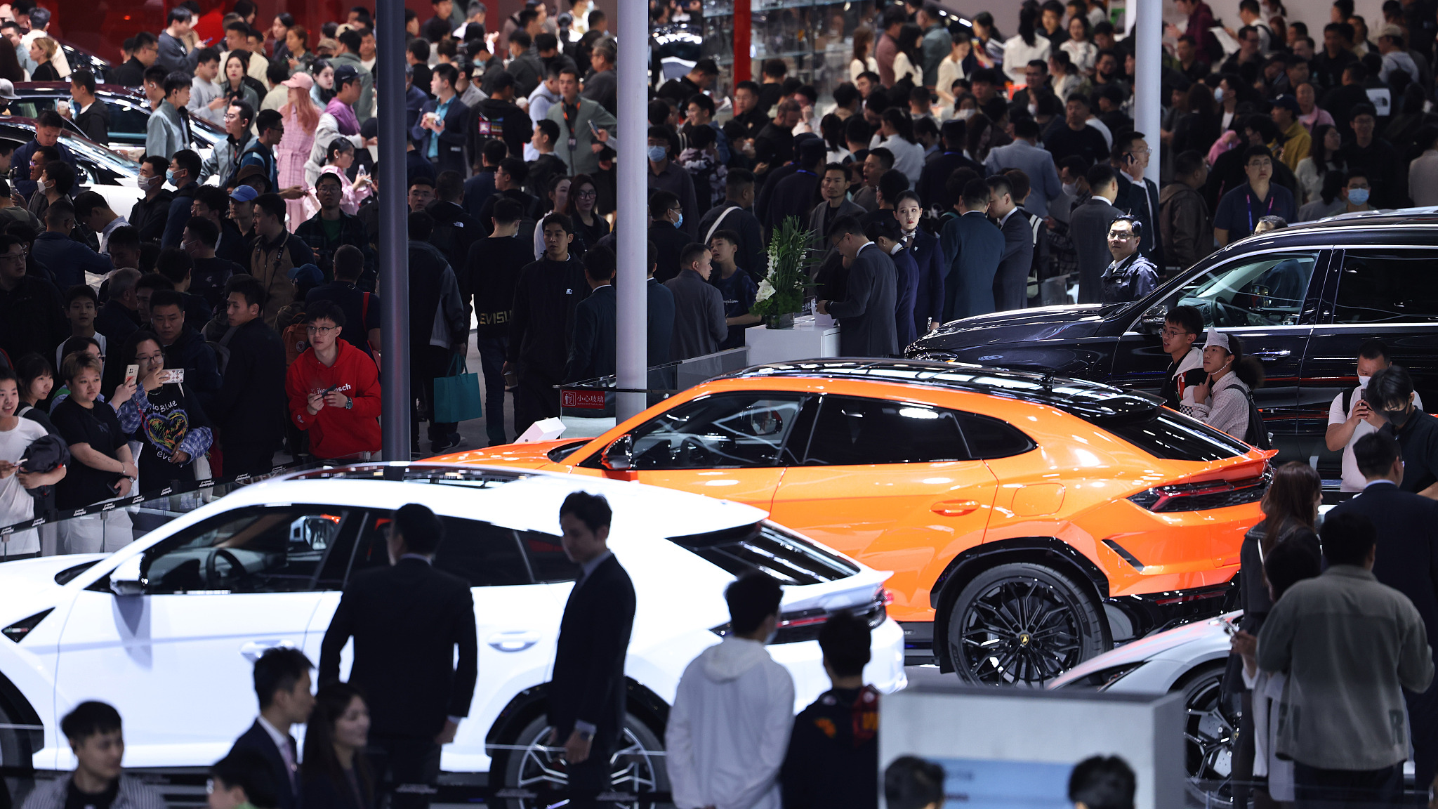 People visiting the 2024 Beijing International Automobile Exhibition, April 28, 2024. /CFP