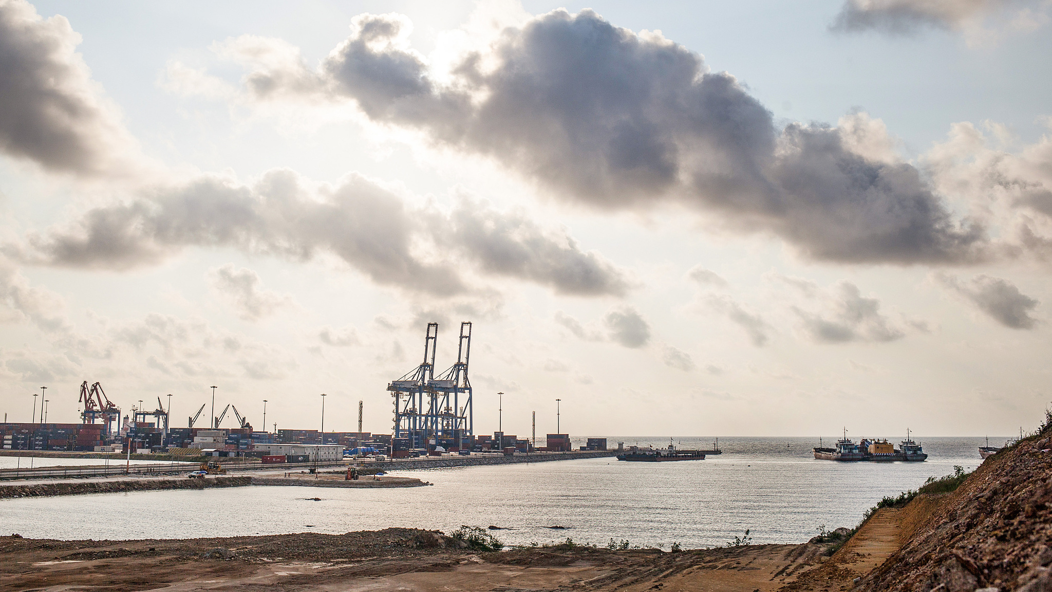 The Kribi Deep Seaport under construction in Cameroon, August 1, 2018. /CFP