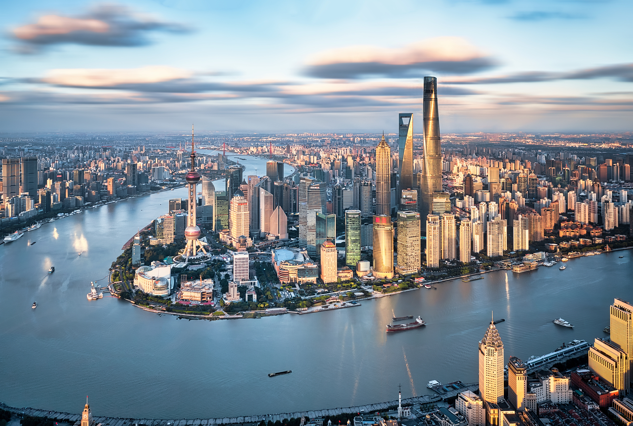An aerial view of Shanghai. /CFP 