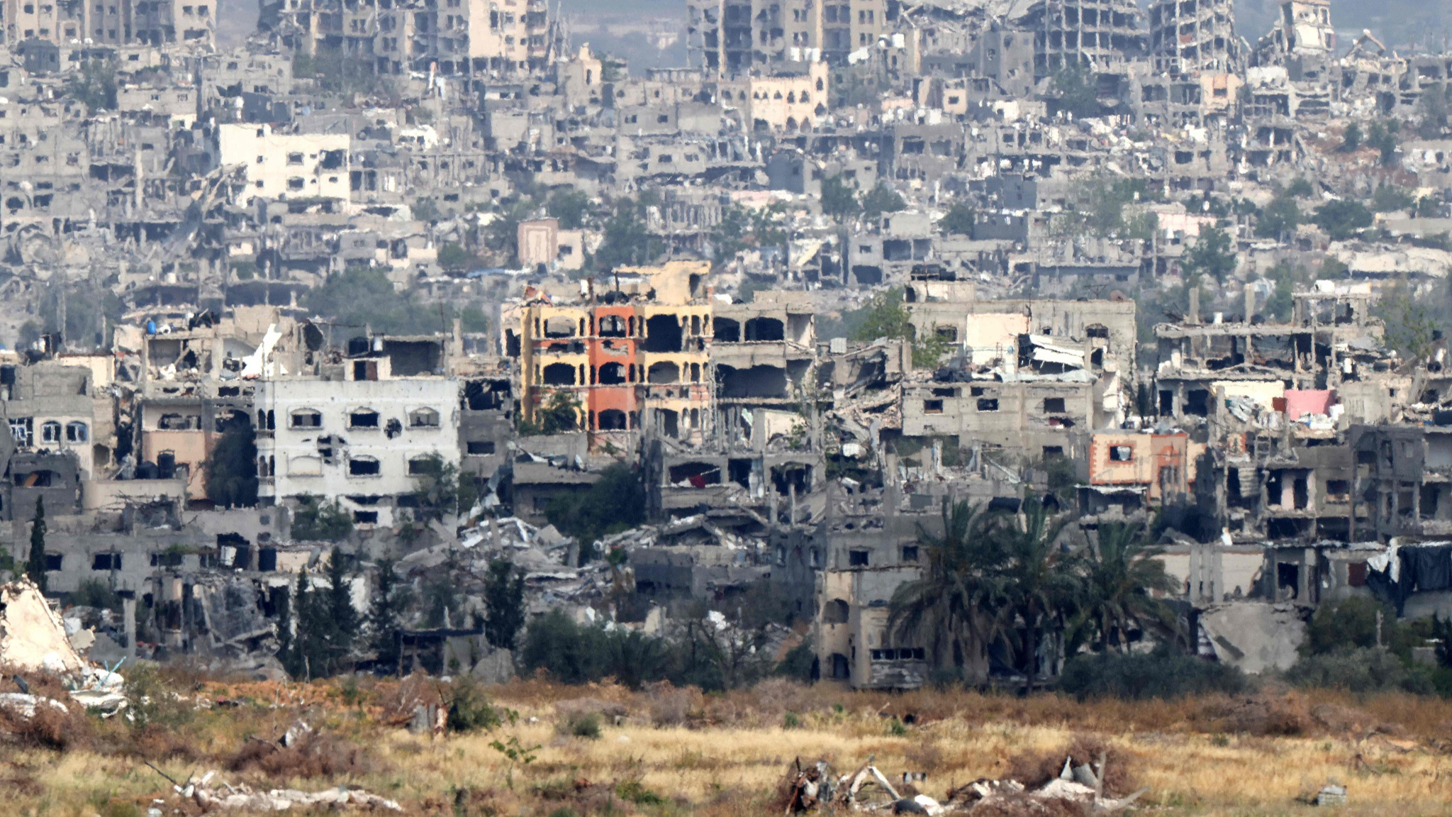 A view of destroyed buildings in Gaza, May 1, 2024. /CFP
