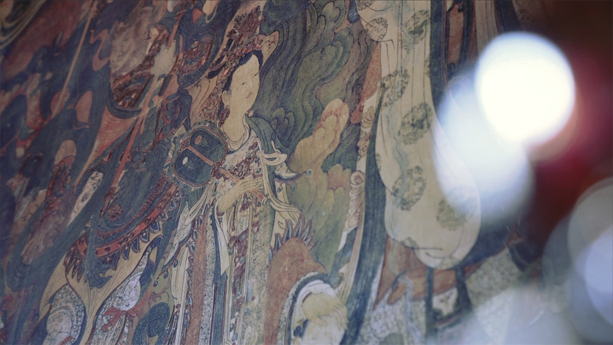 A replica Ming Dynasty fresco at Fahai Temple /CGTN