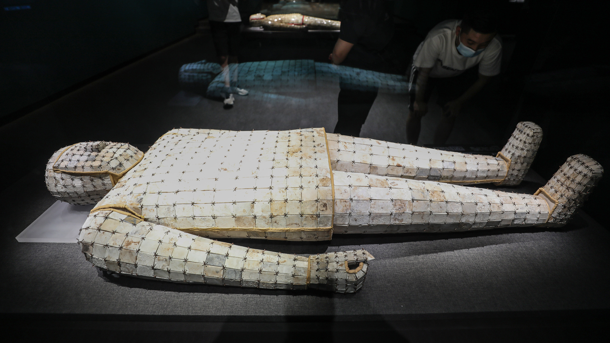 An undated photo shows a jade burial suit from the Han Dynasty, collected by the Xuzhou Museum, currently on display at the Szent Istvan Kiraly Museum in Szekesfehervar, Hungary. /CFP