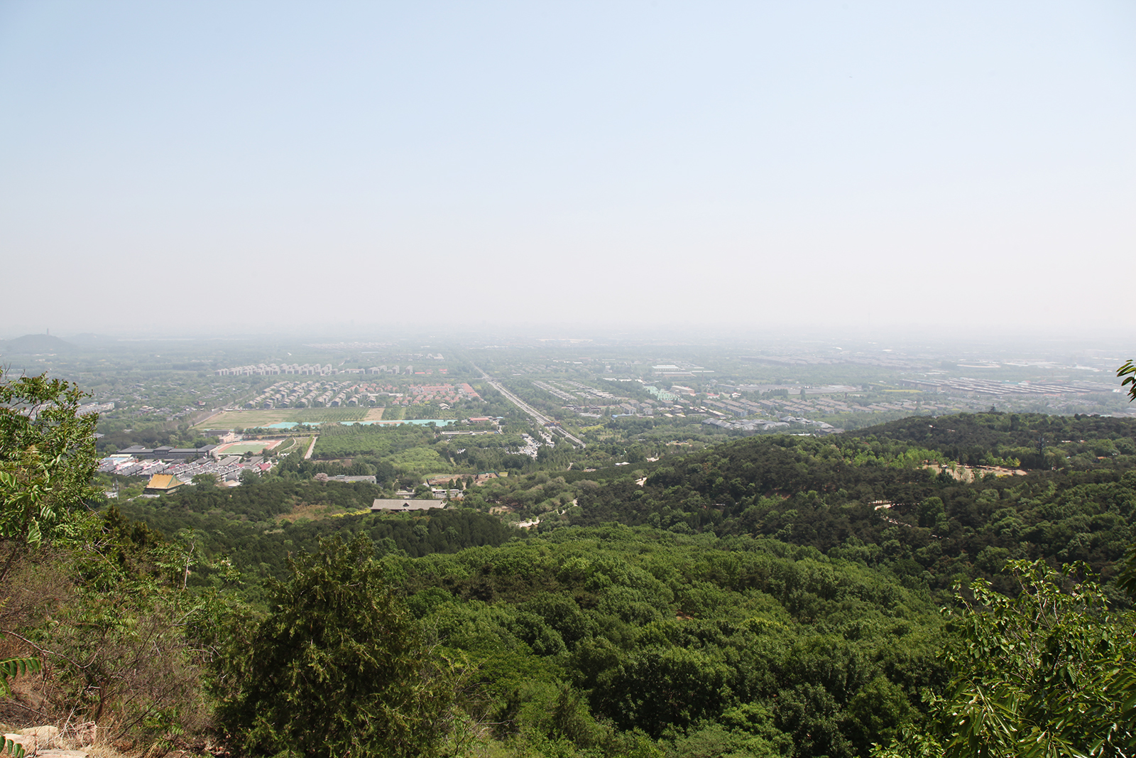 A bird's-eye view of Beijing from the Western Hills National Forest Park on May 2, 2024 /CGTN