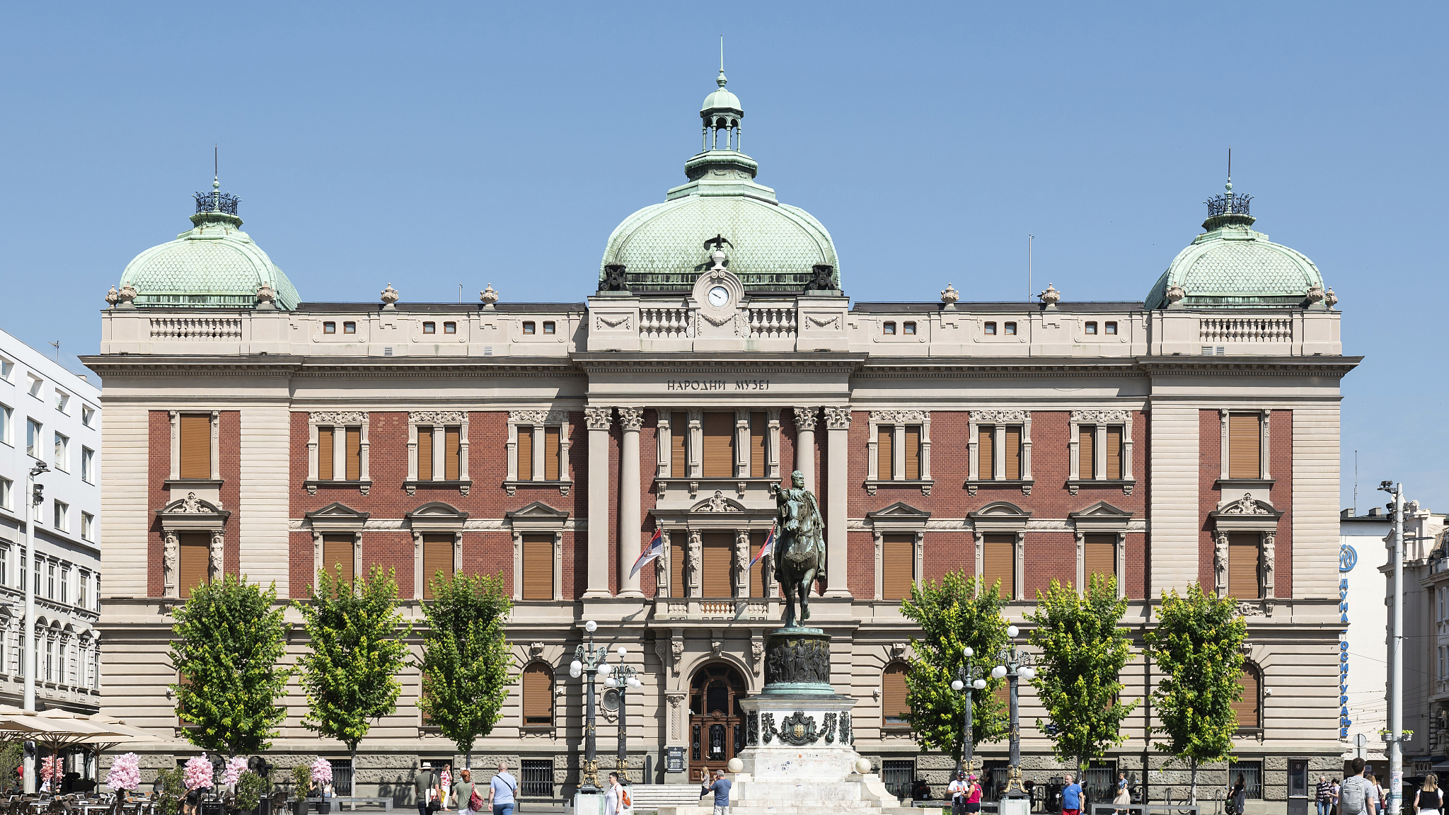 Exterior shot of the National Museum of Serbia, Belgrade, Serbia, July 5, 2023. /CFP