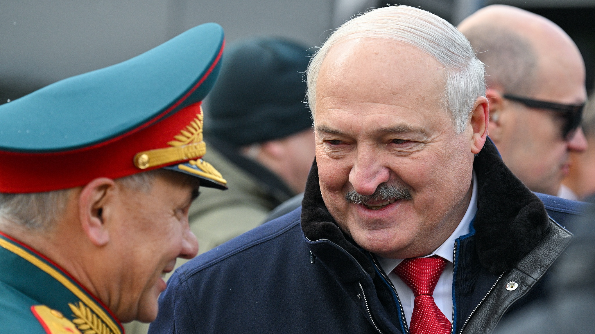 Belarusian President Aleksandr Lukashenko attendS a ceremony to lay flowers at the Tomb of the Unknown Soldier in Alexander Garden on Victory Day marking 79th anniversary of the victory over Nazi Germany in World War II., May 9, 2024. /CFP