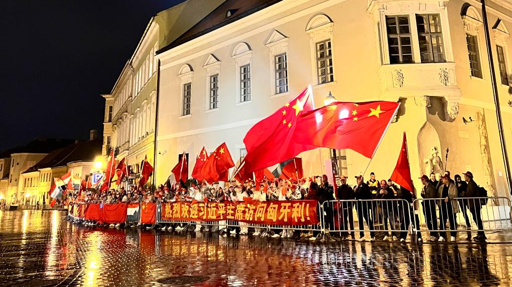 People welcome Chinese President Xi Jinping in Budapest, Hungary, May 8, 2024. /Xinhua