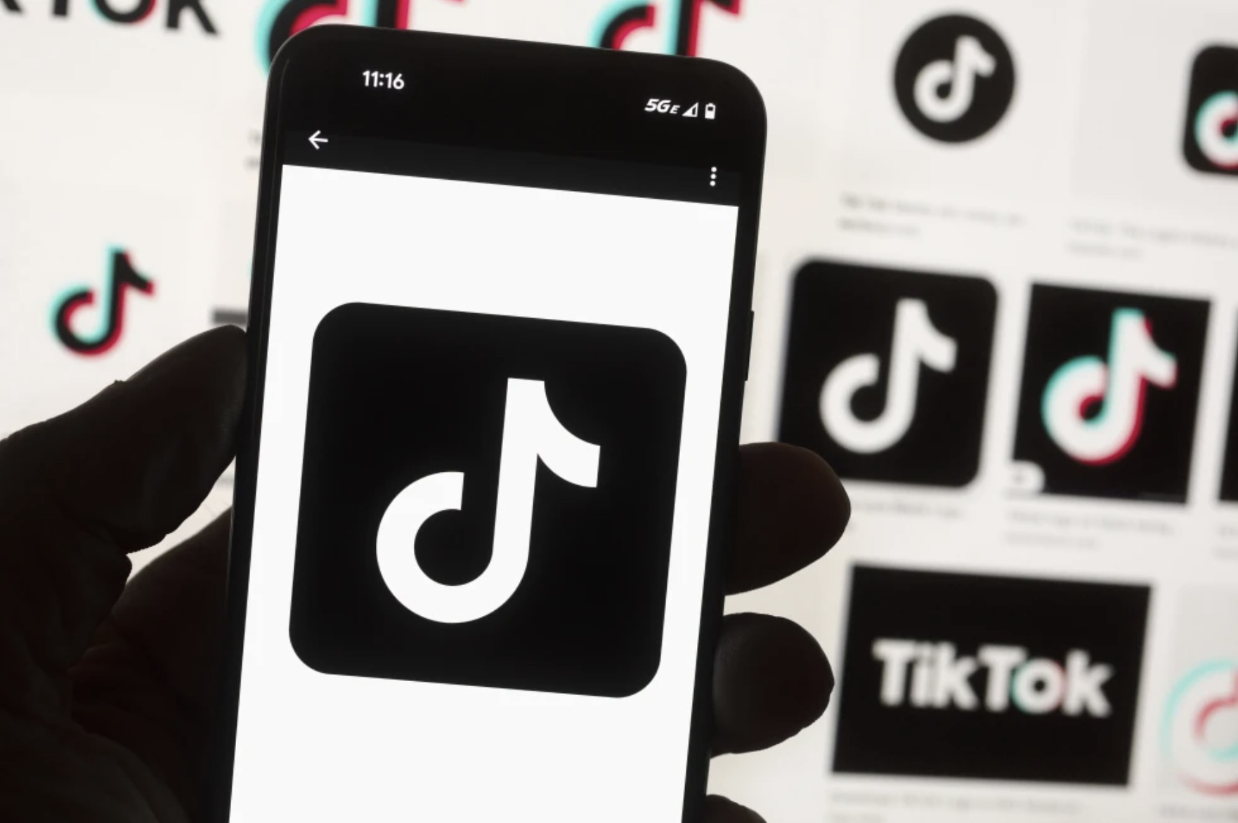 The TikTok logo is displayed on a mobile phone in front of a computer screen  in Boston, U.S., October 14, 2022. /AP