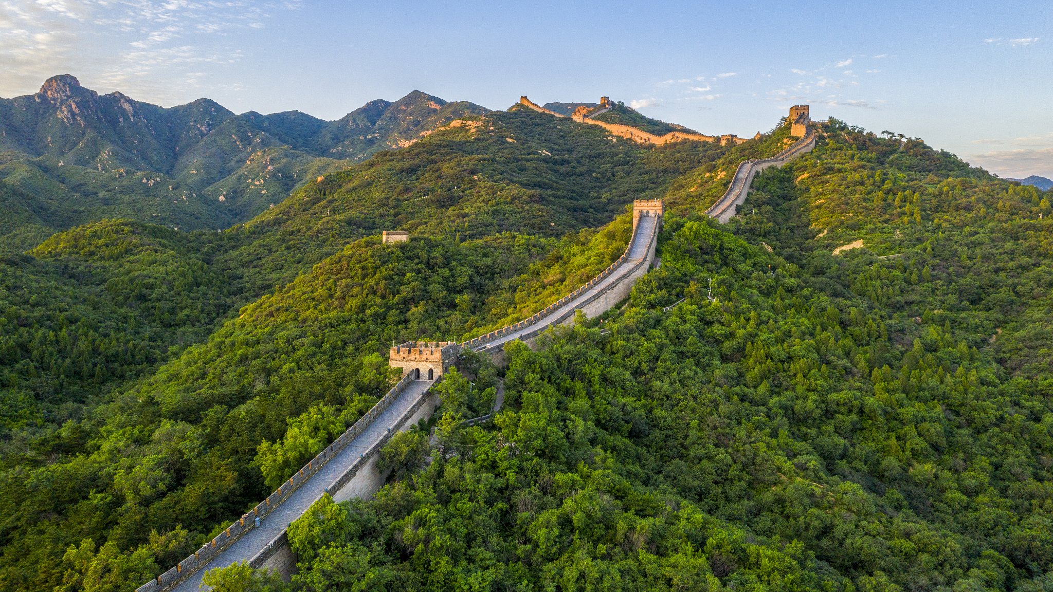 The view of the Badaling Great Wall, Beijing, China, July 21, 2021. /CFP