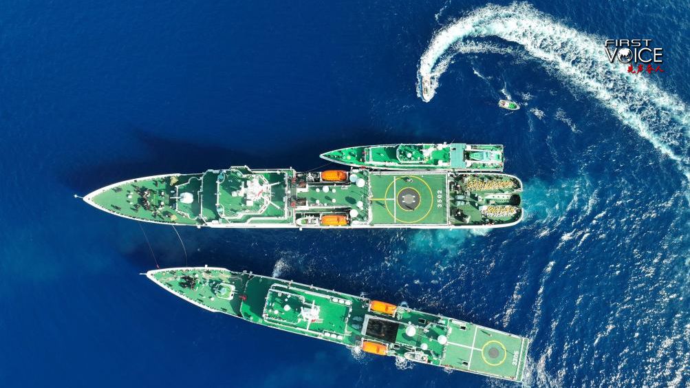 An aerial drone photo taken on May 13, 2024 shows the vessel 
