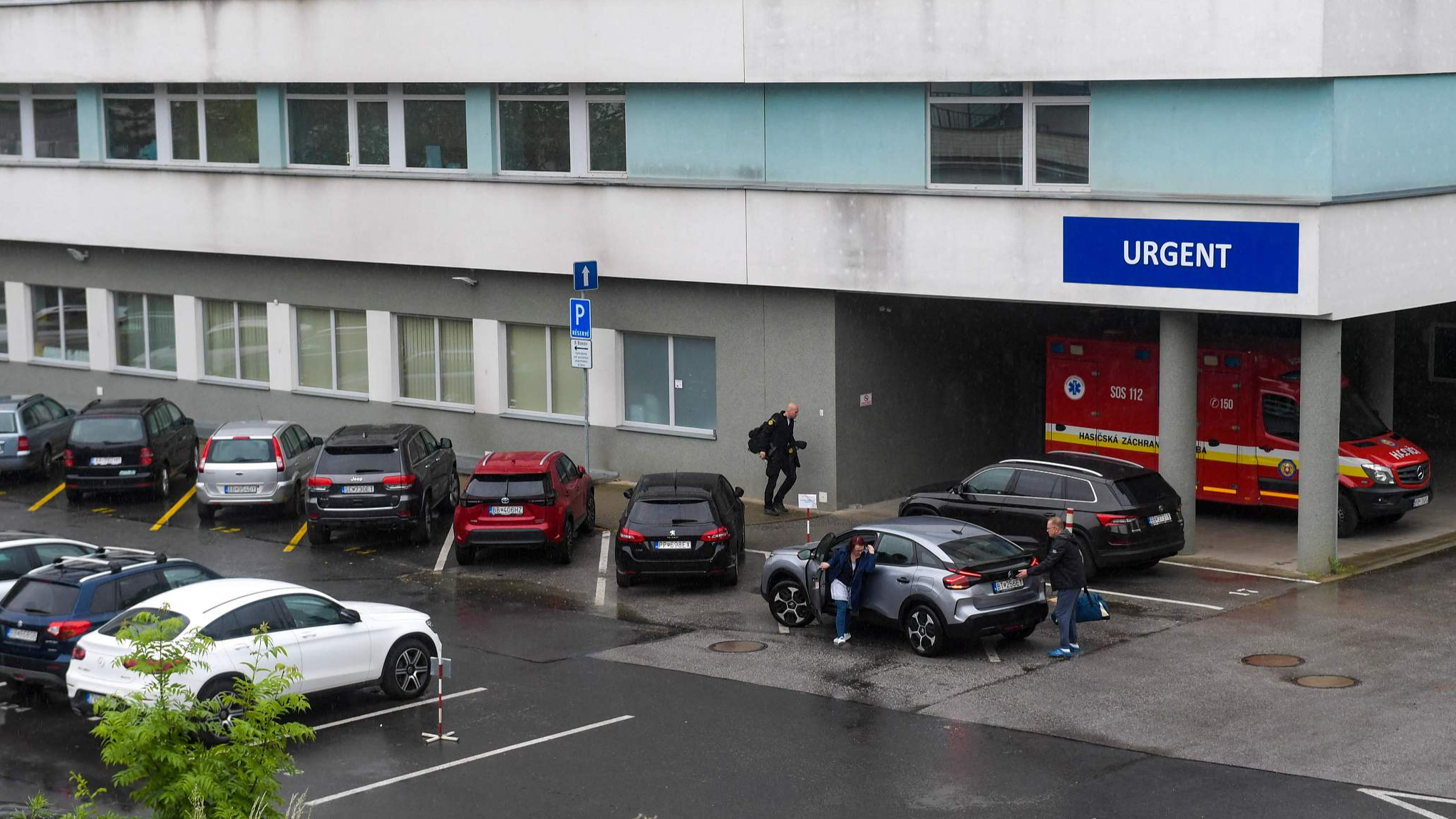A view of the hospital where Slovak Prime Minister Robert Fico is being treated in Banska Bystrica, Slovakia, May 17, 2024. /CFP